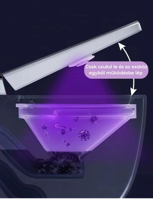 UV-C sugaras WC fertőtlenítő