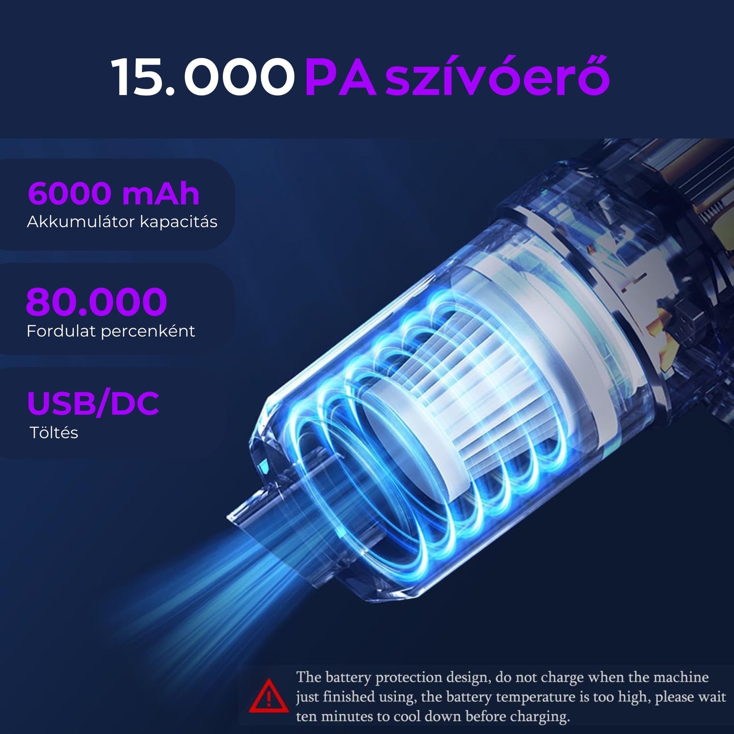 AirBlue™ Hurricane V12 Pro - Kompakt porszívó