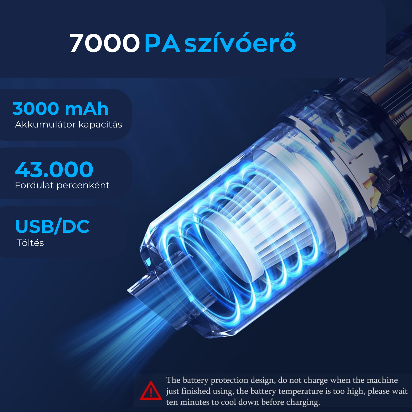 AirBlue™ Taifun V11 - Kompakt porszívó